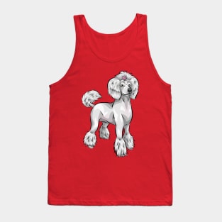 Fabulous White Standard Poodle Dog Tank Top